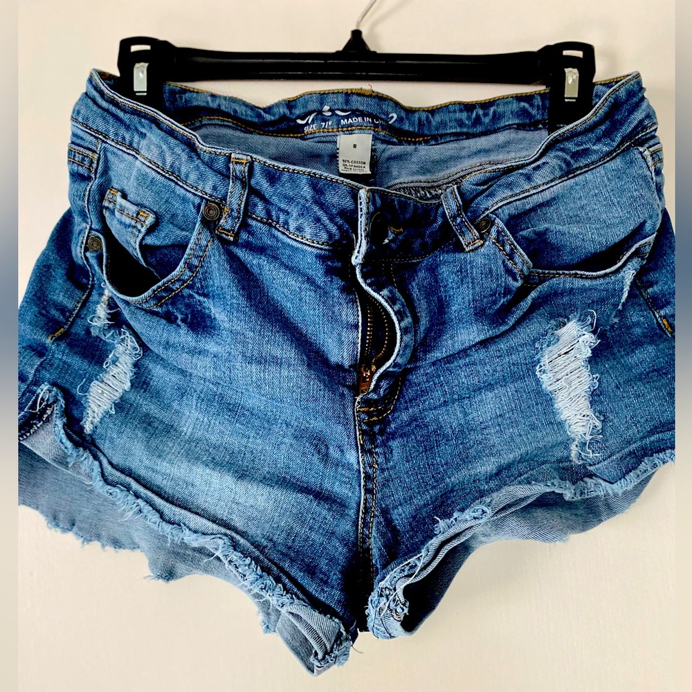 High rise jean shorts size 8